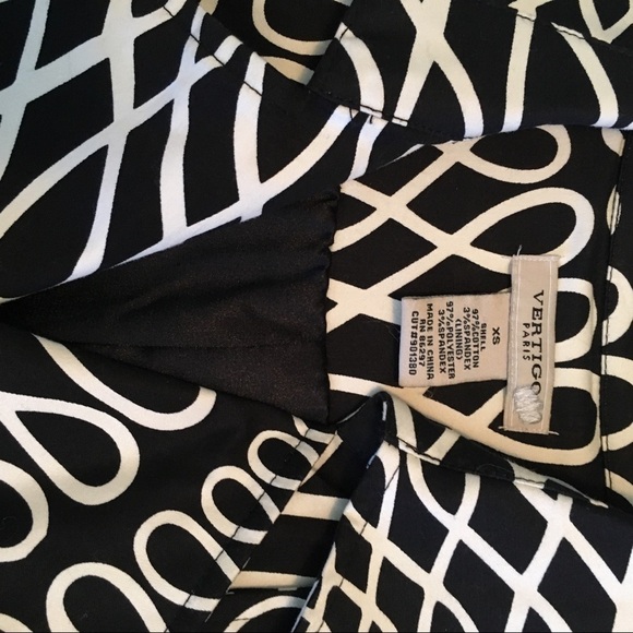 Black and White Trench Pea Coat with Tie - Picture 8 of 8